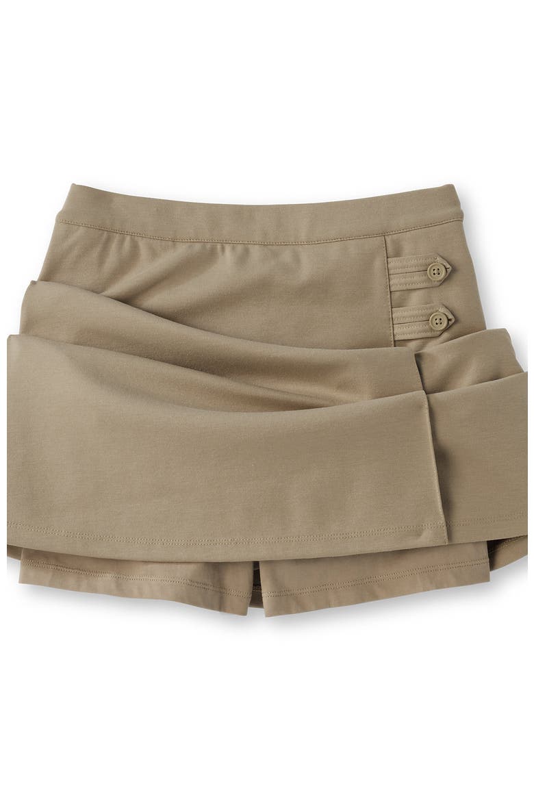 Ponte A Line Skort Above the Knee, Alternate, color, Khaki