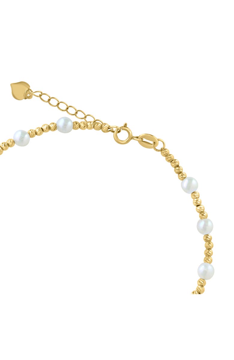 EFFY 14K Gold 3.5mm Freshwater Pearl Station Bracelet, Alternate, color,