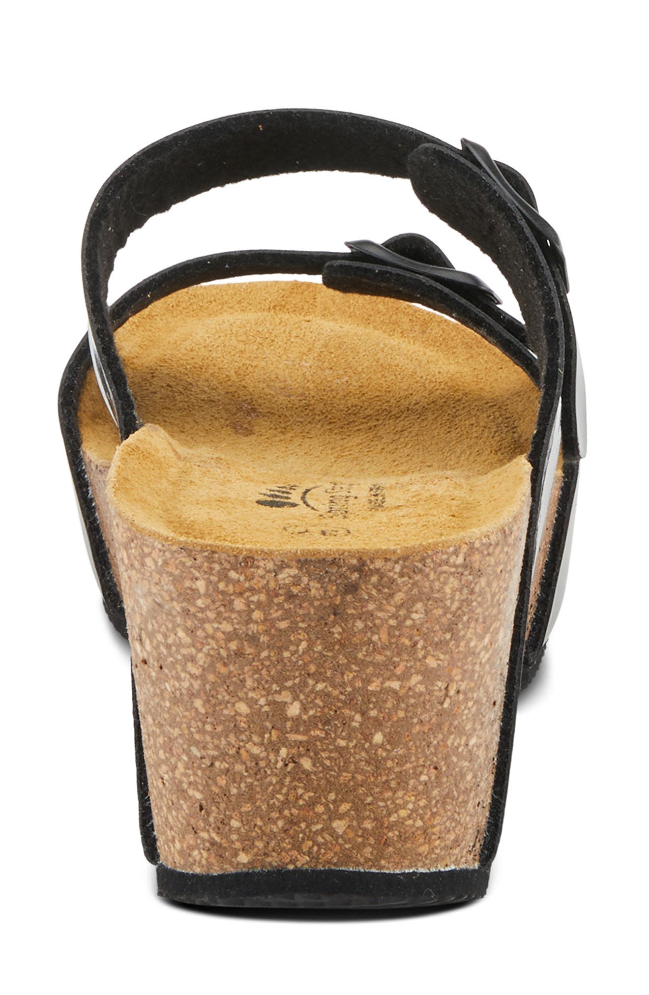 Spring Step Bynum Platform Wedge Slide Sandal, Alternate, color, Black Patent