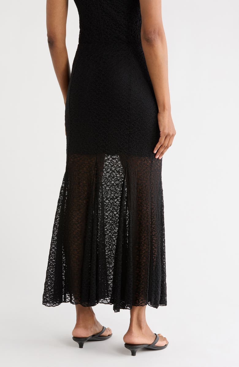 Leith Lace Midi Skirt, Alternate, color, Black