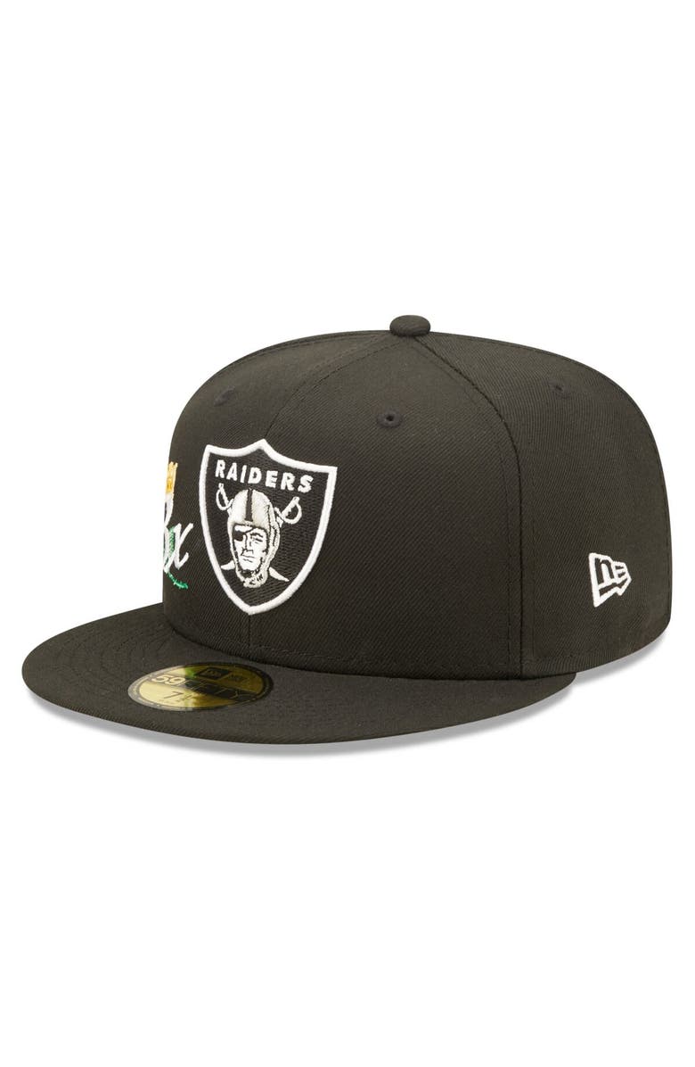 New Era Men's New Era Black Las Vegas Raiders Crown 3x Super Bowl Champions 59FIFTY Fitted Hat, Alternate, color, 