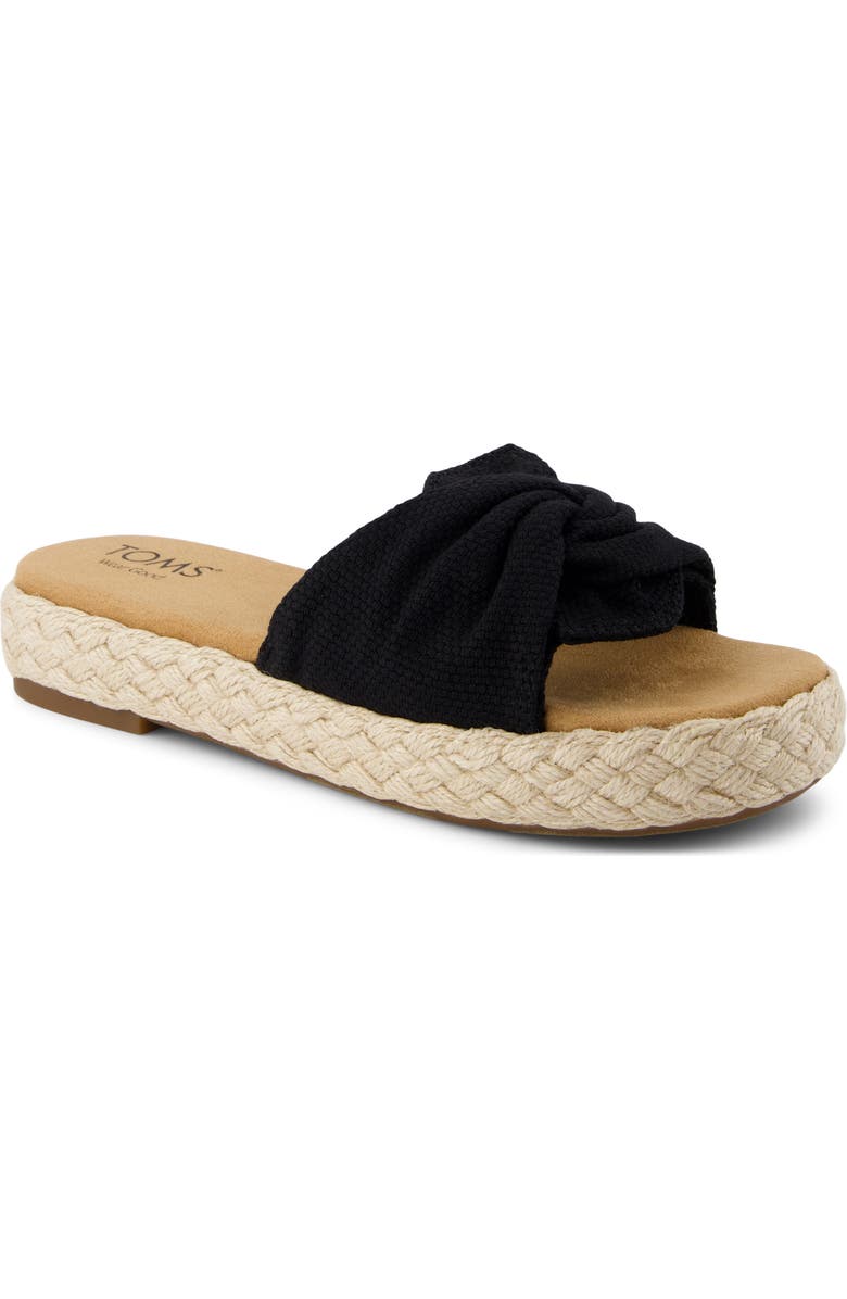 TOMS Abby Plaftorm Slide Sandal, Main, color, Black