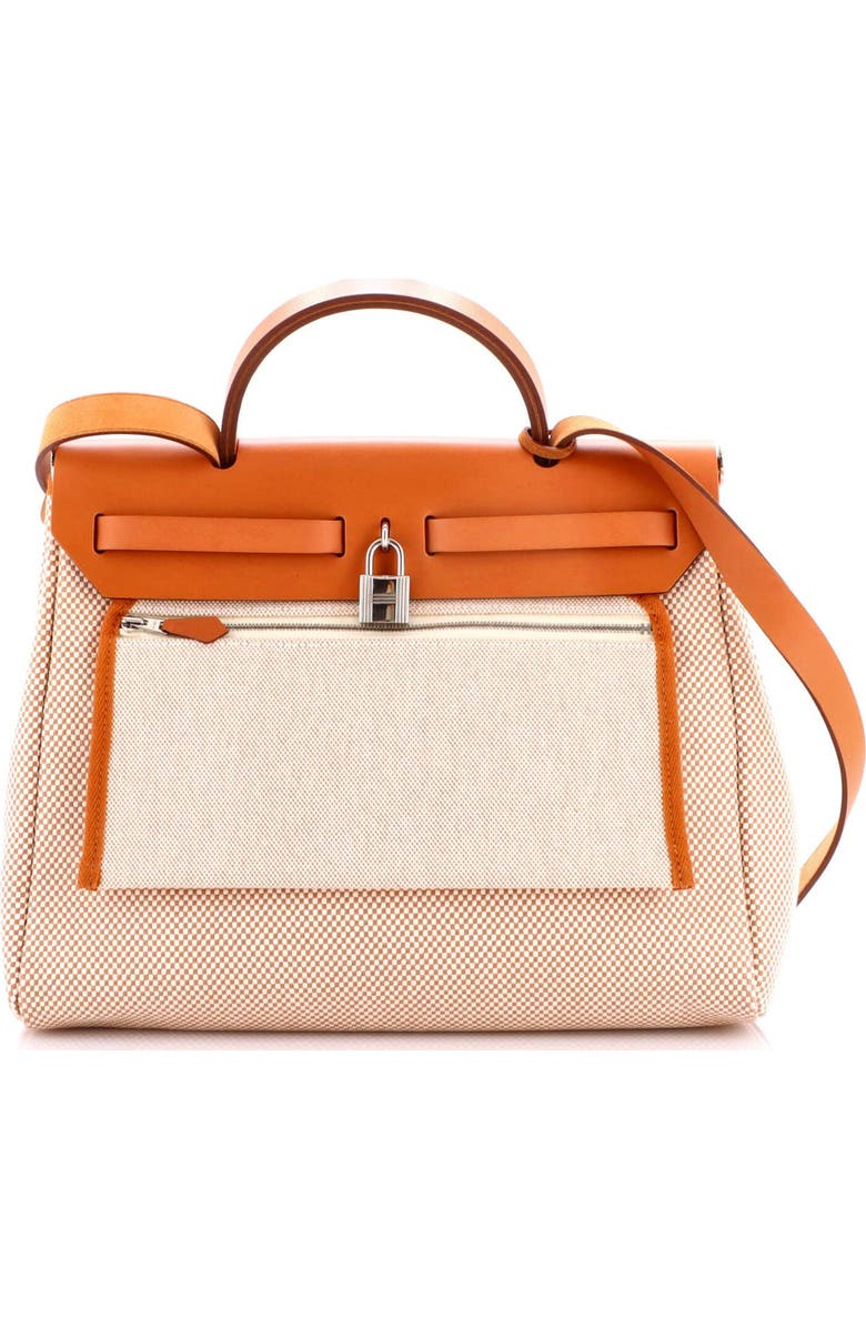 Pre-Owned Hermes Herbag Zip Criss Viking Toile and Leather 31, Alternate, color, Gold
