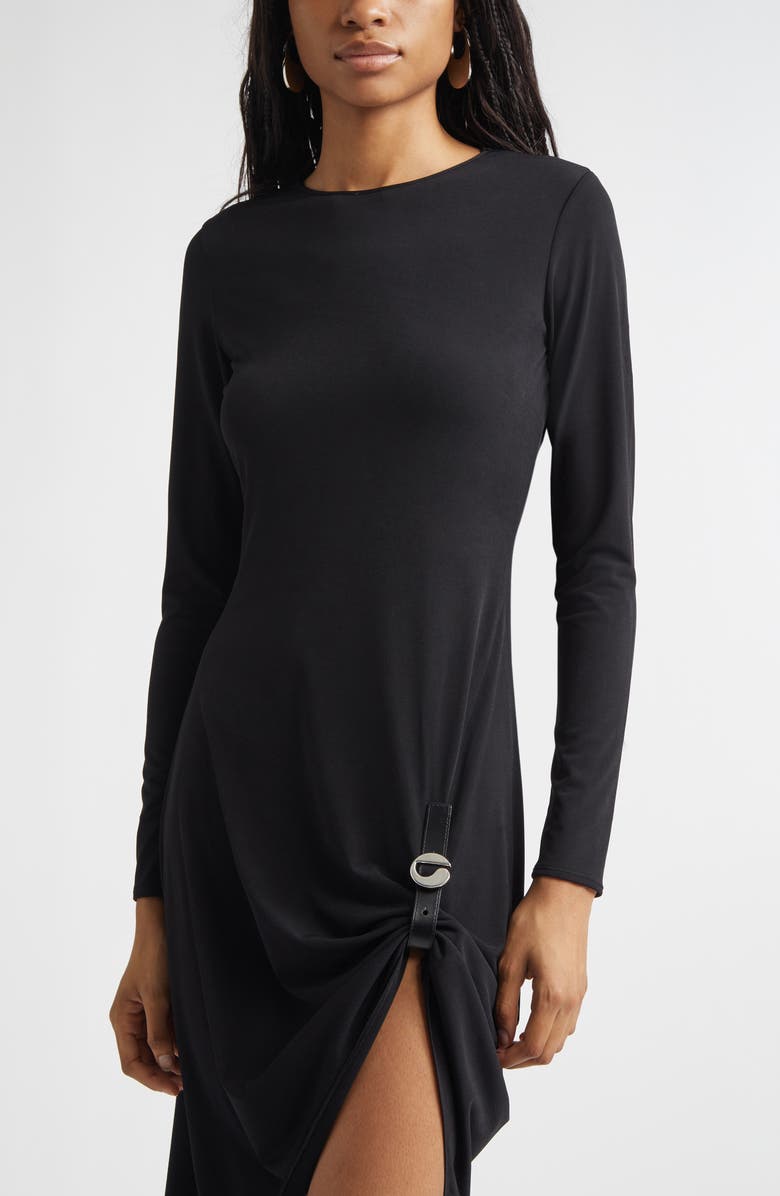 Coperni Suspended Long Sleeve Jersey Dress, Alternate, color, Black