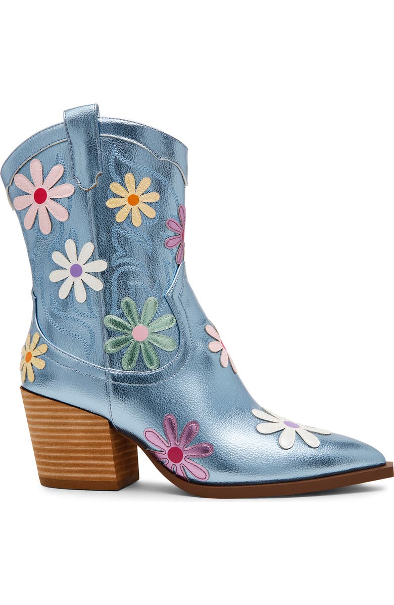 Betsey Johnson Teddy Pointed Toe Western Boot, Alternate, color,
