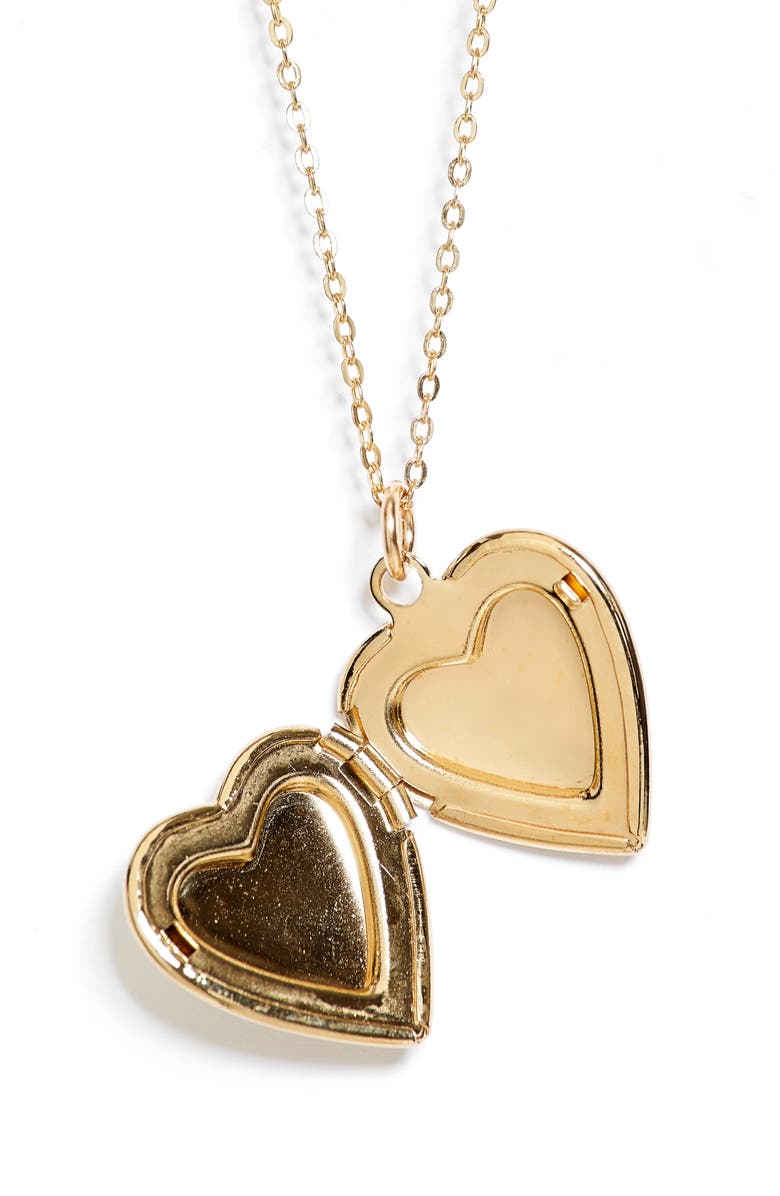 Set & Stones Roxy Heart Locket Necklace, Alternate, color, Gold