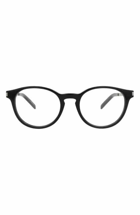 Saint Laurent 49mm Round Optical Glasses