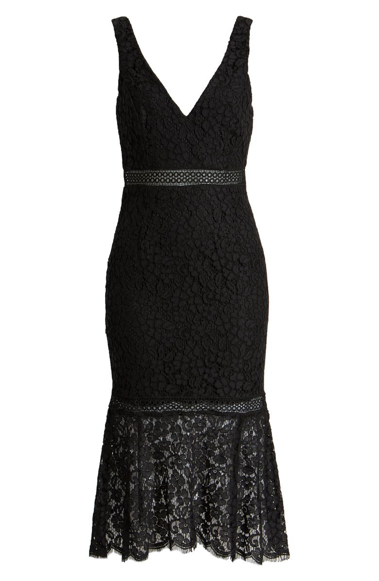 Bardot Sienna Lace Trumpet Dress, Alternate, color,