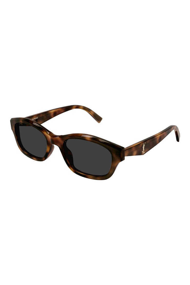 53mm Rectangular Sunglasses, Alternate, color, HAVANA