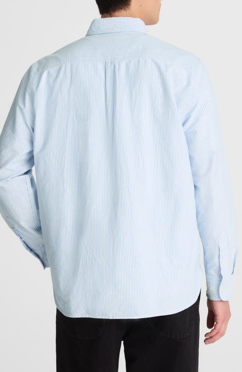 Madewell Oxford Stripe Button-down Work Shirt In Blue