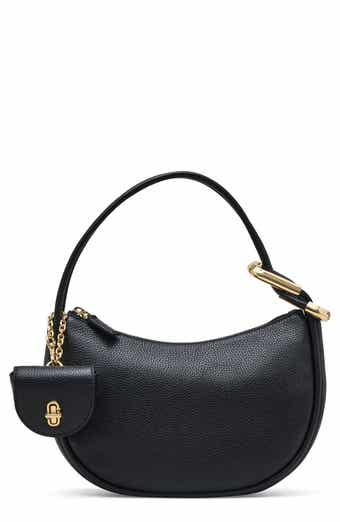 The Dual Mini Crescent Leather Shoulder Bag