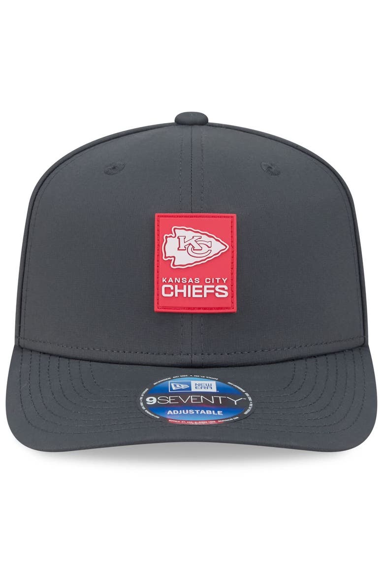 Men's New Era Charcoal Kansas City Chiefs 2025 Sideline Cold Weather 9SEVENTY Adjustable Hat, Alternate, color, Charcoal