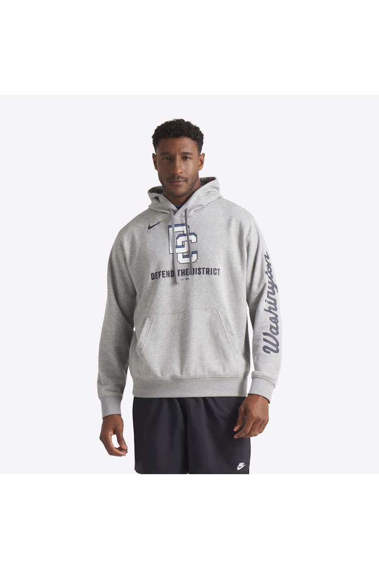Men's Nike Heather Charcoal Washington Nationals 2025 City Connect French Terry Club Pullover Hoodie, Alternate, color, Heather Charcoal