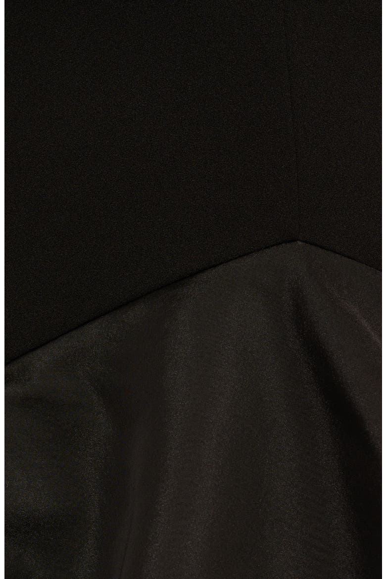 Tiered One-Shoulder Ballgown, Alternate, color, BLACK