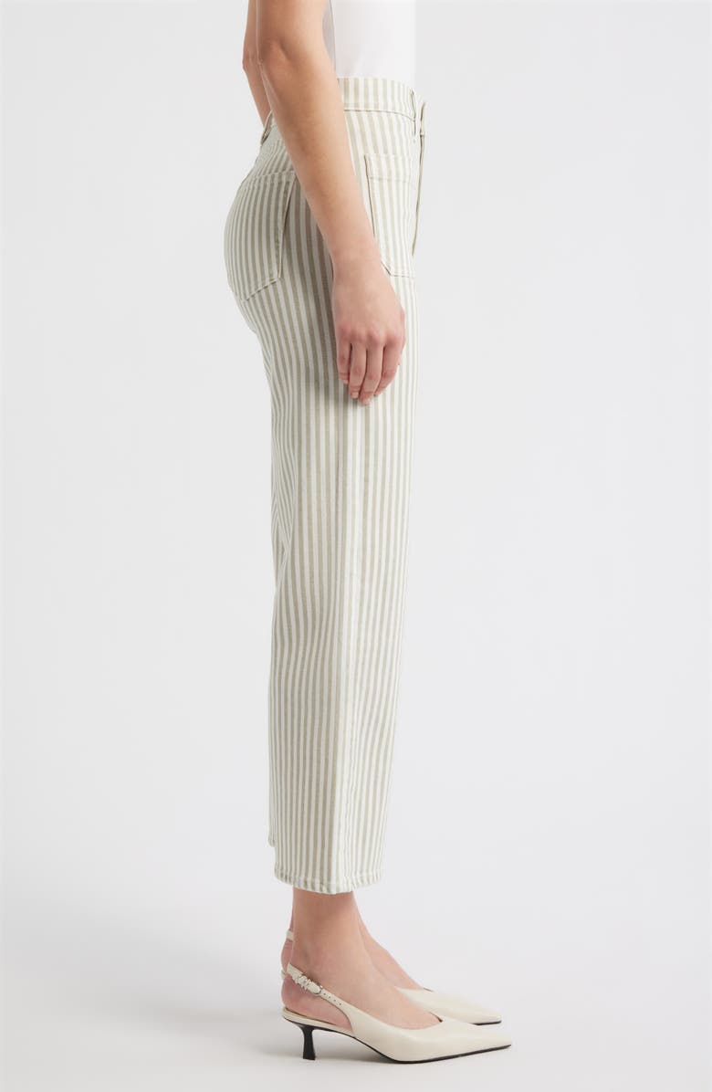 FRAME The Anchor High Waist Wide Leg Jeans, Alternate, color, Flax Stripe