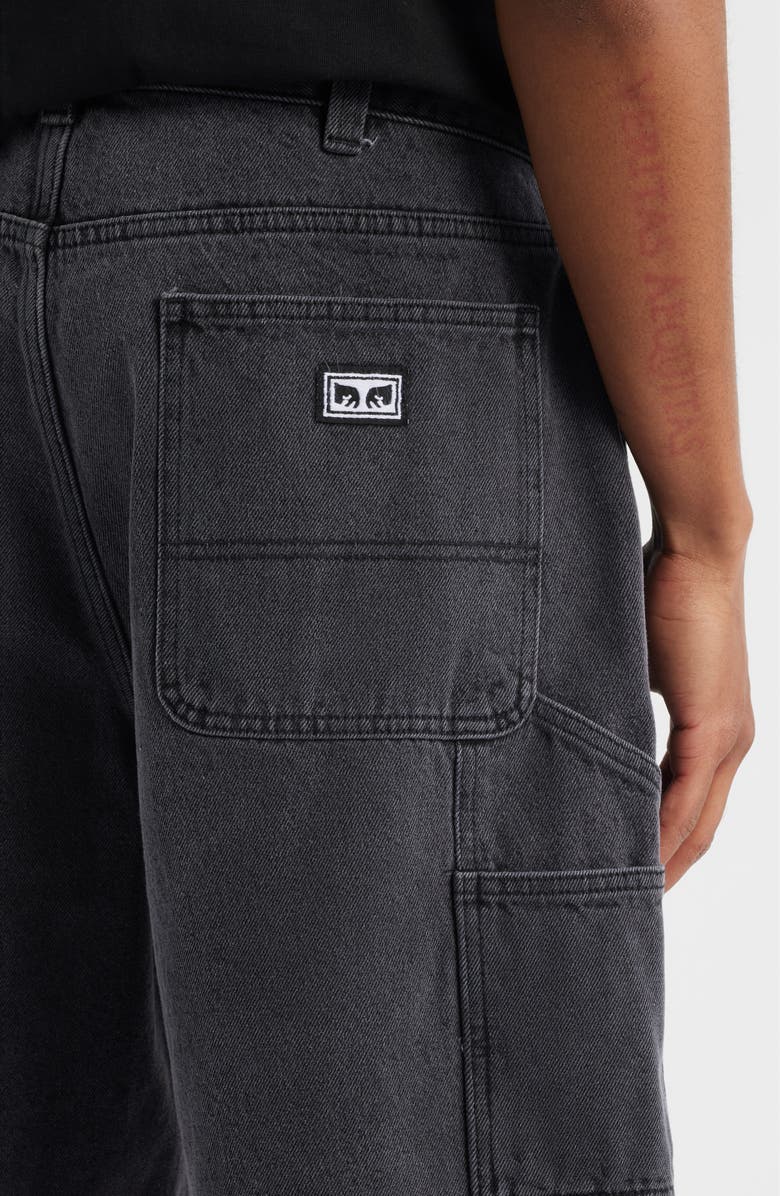 Obey Bigwig Denim Carpenter Shorts, Alternate, color, 