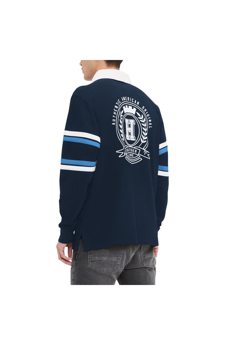 Tommy Hilfiger Men's Tommy Hilfiger Navy Tennessee Titans Cory Varsity Rugby Long Sleeve T-Shirt, Alternate, color, Navy