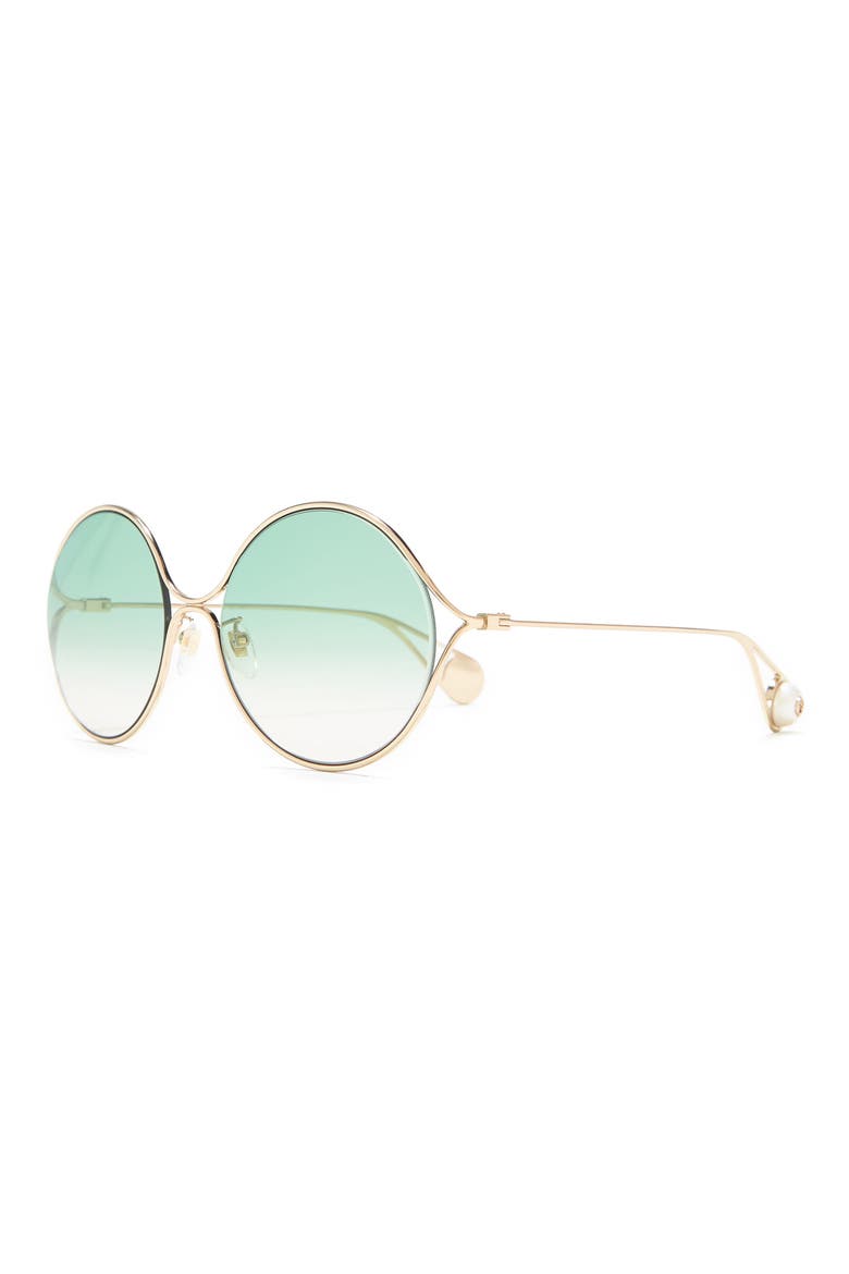 60mm Round Sunglasses, Alternate, color, GOLD GOLD MULTICOLOR