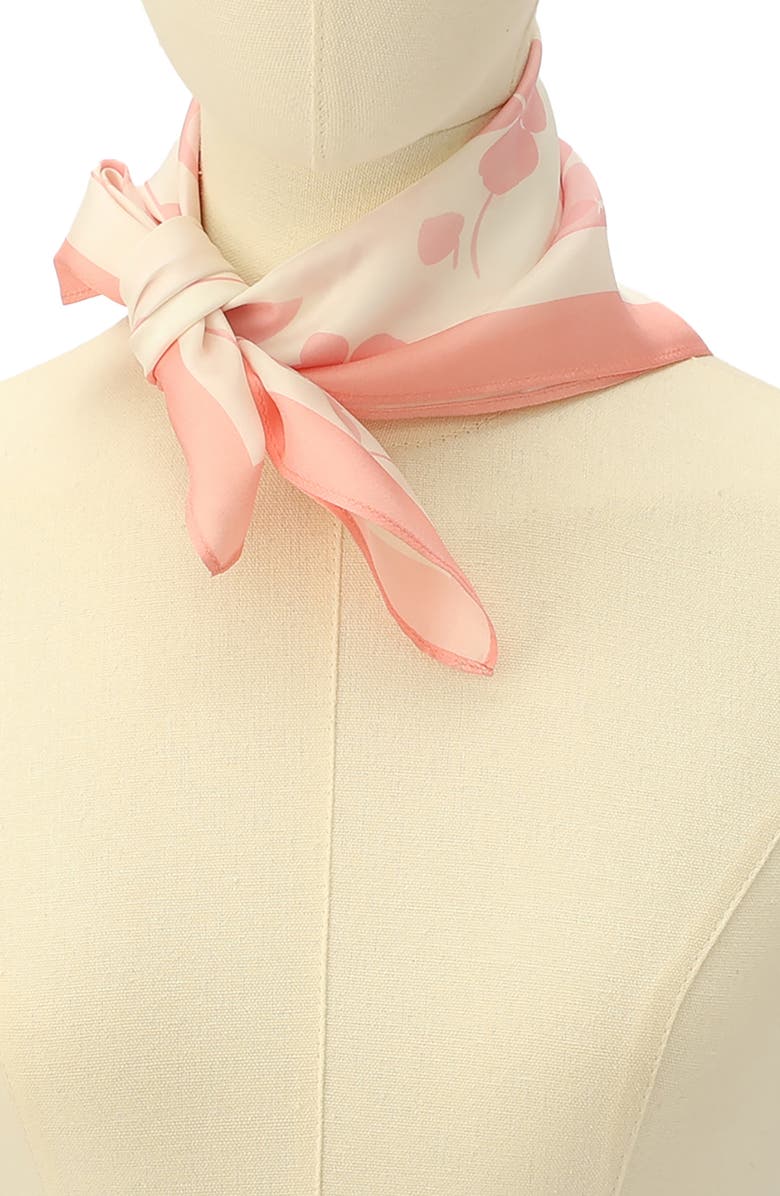 Kate Spade New York spring pansies silk bandana, Alternate, color, 