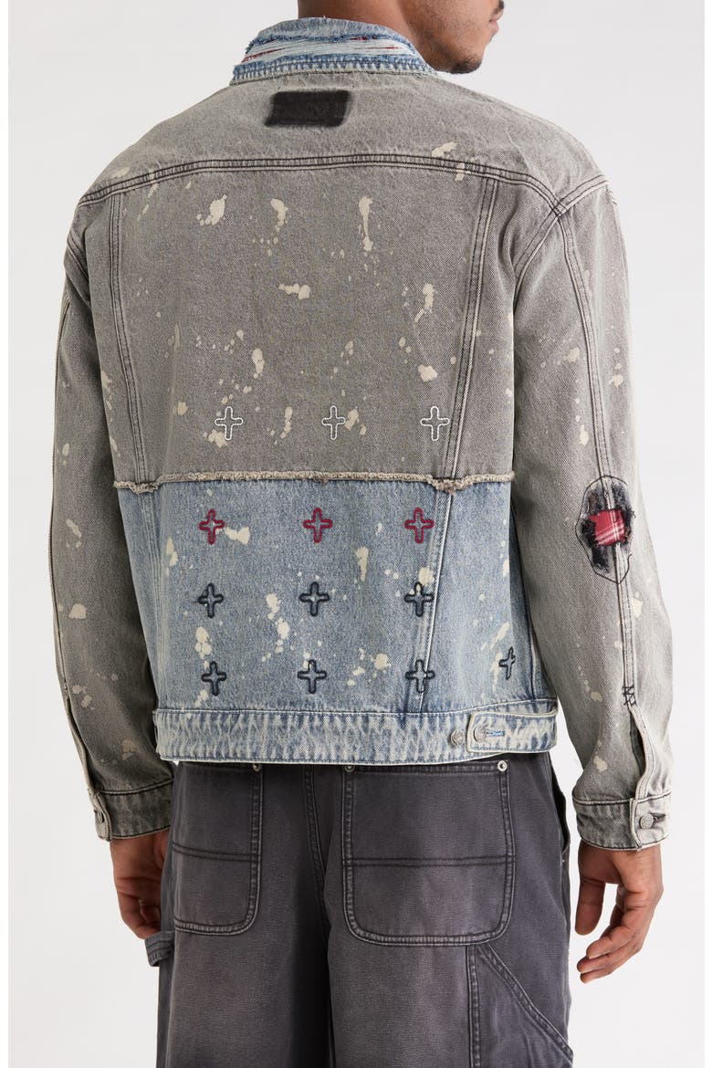 Spliced 999 Oh G Denim Jacket, Alternate, color, DENIM