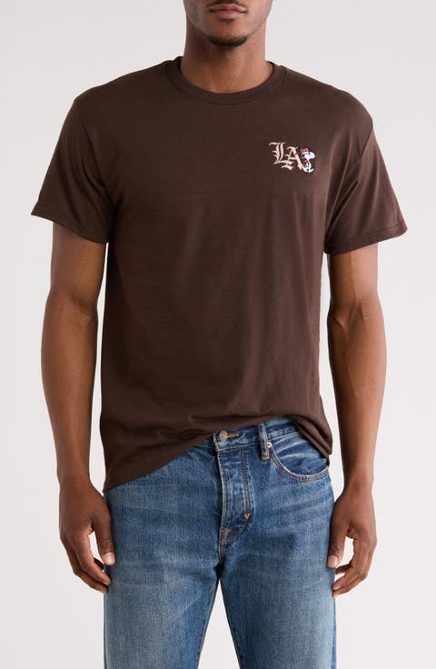 LA Peanuts Cotton Graphic T-Shirt