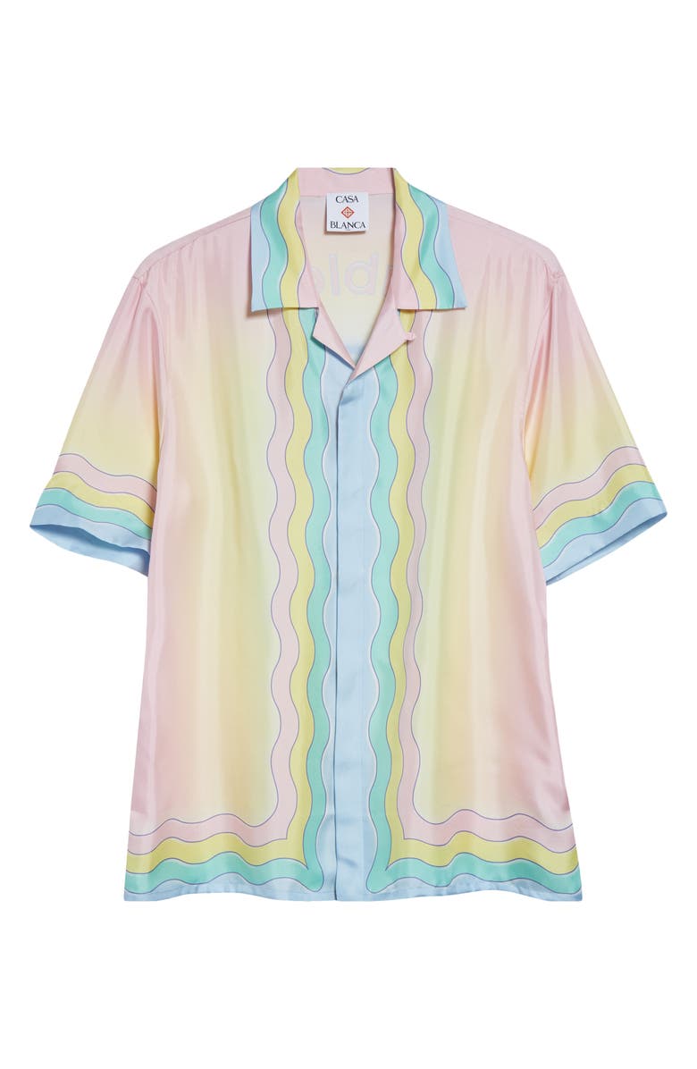 Casablanca For the Love of Dance Silk Camp Shirt, Main, color, For The Love Of Dan