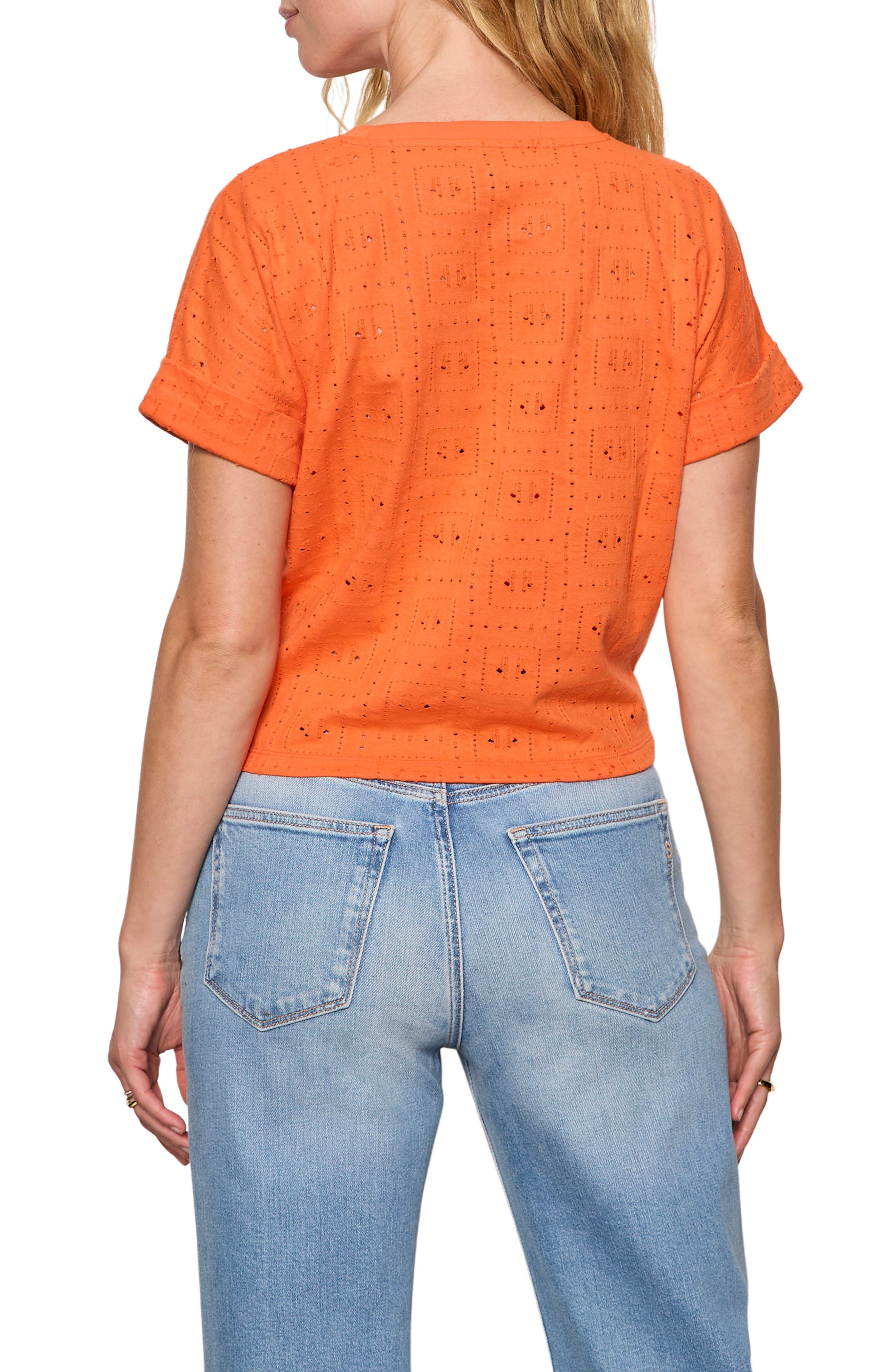 All Day Eyelet Tie Hem T-Shirt - image 2