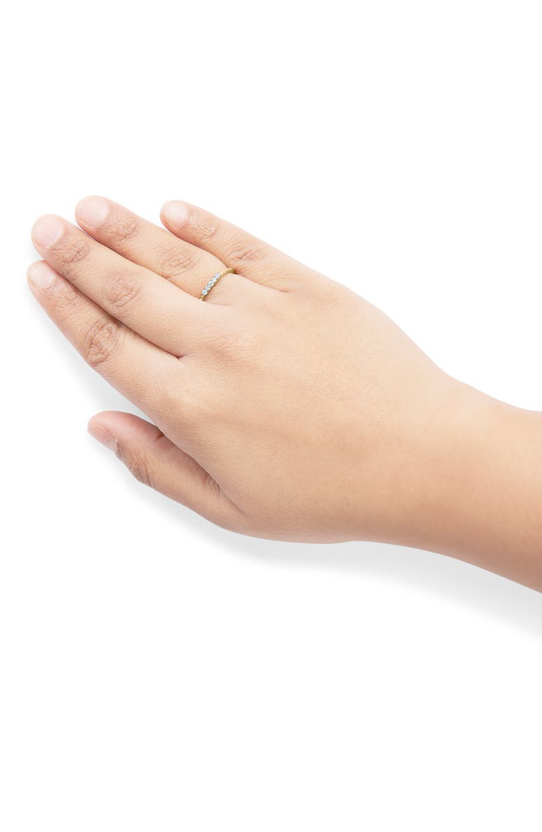 Haus of Brilliance 10K Yellow Gold 1/10 Cttw Diamond 5 Stone Braided Shank Band Ring, Alternate, color, Yellow Gold