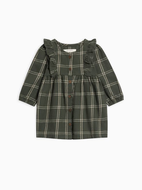 Kendi Rya Flannel Ruffle Dress In Pattern