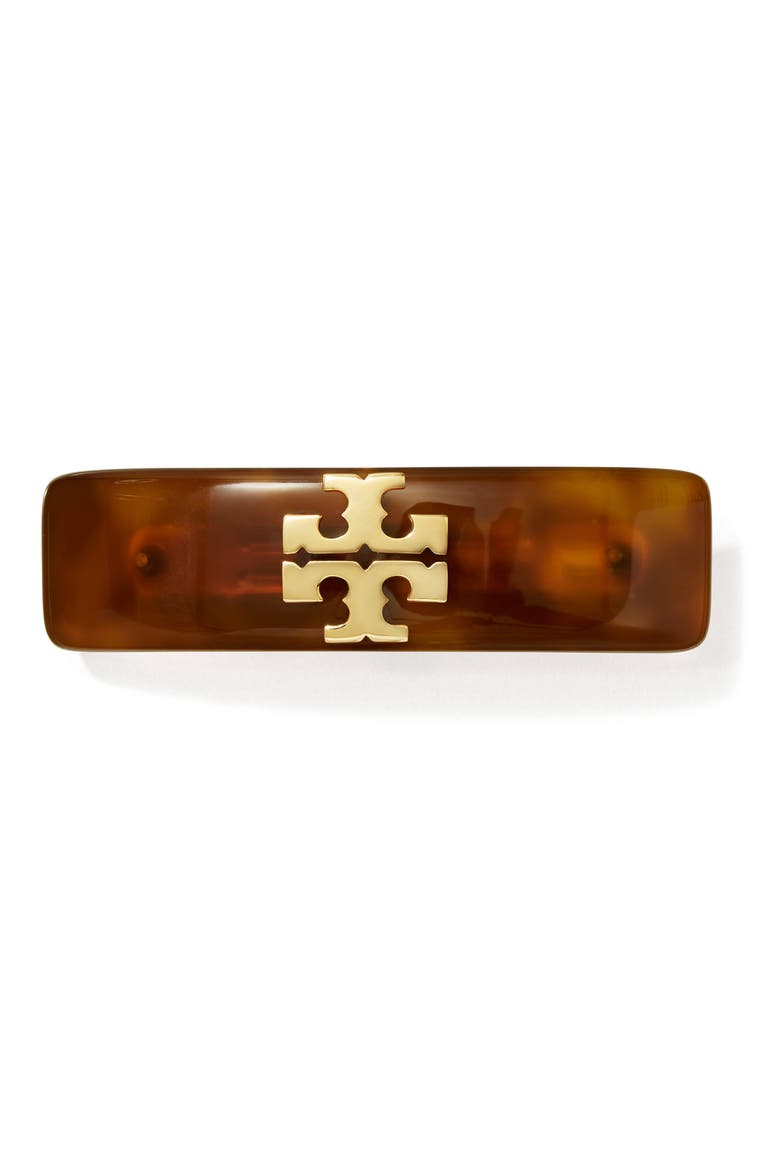 Kira Small Barrette, Main, color, TORY GOLD / TORTOISE