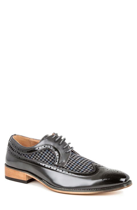 Houndstooth Wingtip Derby (Men)