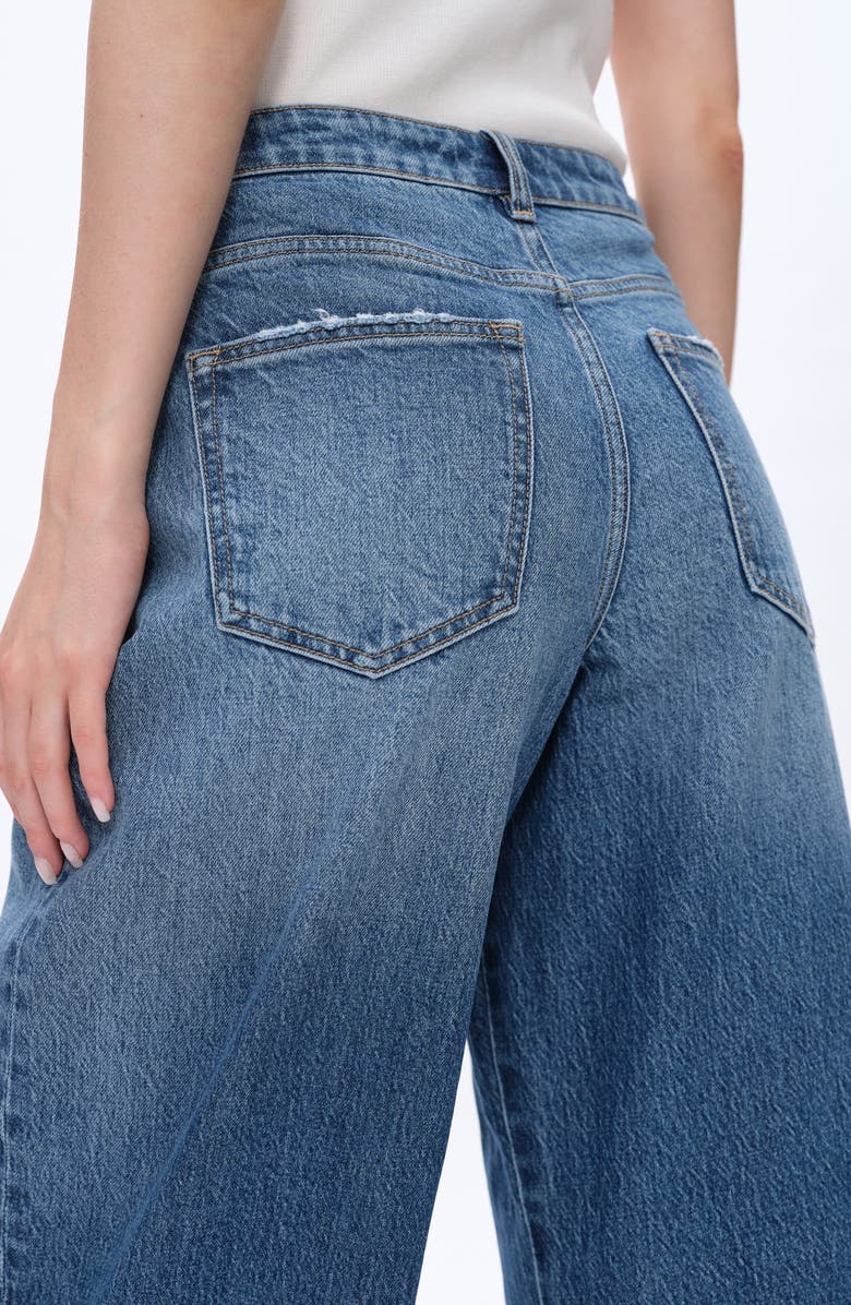 Bayeas Mid Rise Balloon Jeans, Alternate, color, Medium Blue