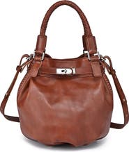 OLD TREND Leather Pumpkin Bucket Bag