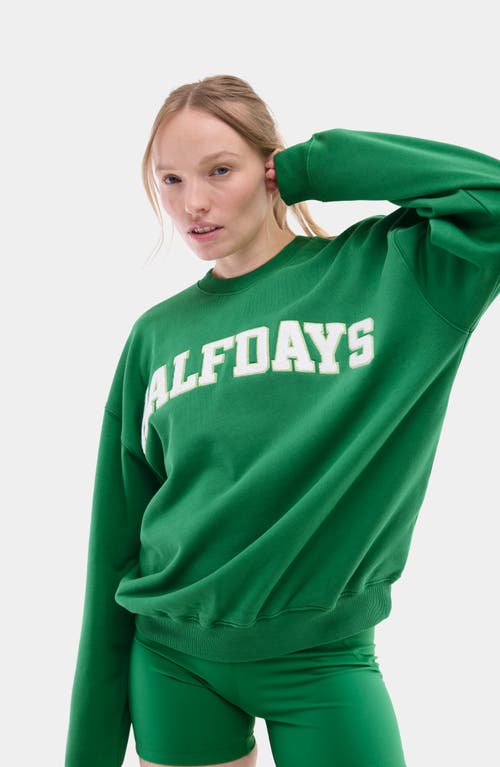 Halfdays Cotton Graphic Sweatshirt In Verdant
