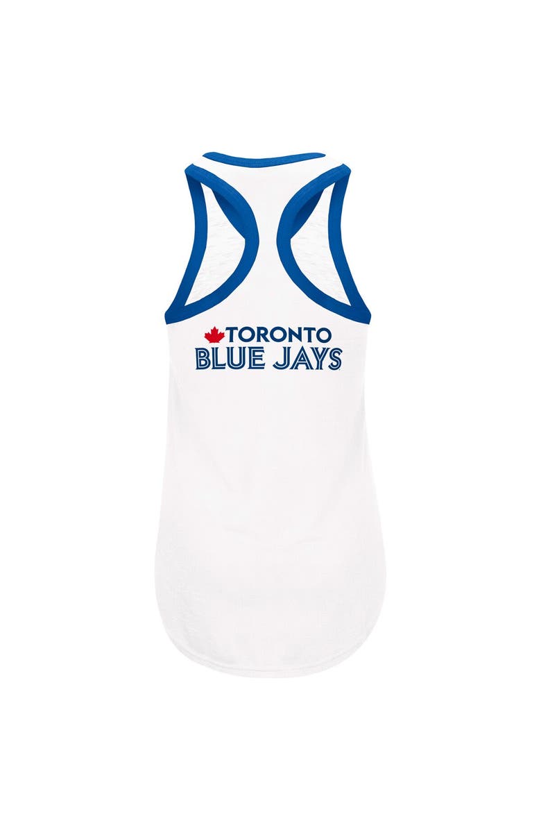 G-III 4HER BY CARL BANKS Women's G-III 4Her by Carl Banks White Toronto Blue Jays Tater Tank Top, Alternate, color, 