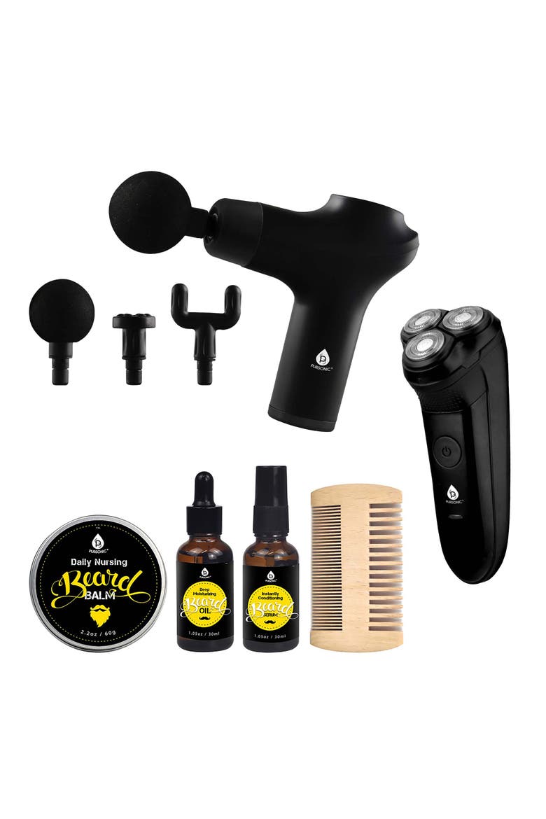 Men's Grooming, Electric Shaver & Massage Gun, Main, color, Black