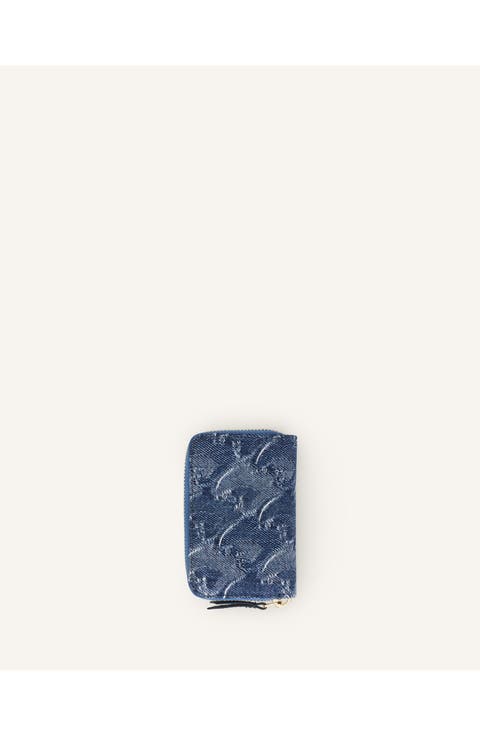 Lunar Year Zipped Cardholder In Denim