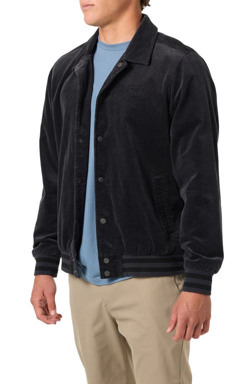 O'neill Cowell Stretch Corduroy Varsity Jacket In Black
