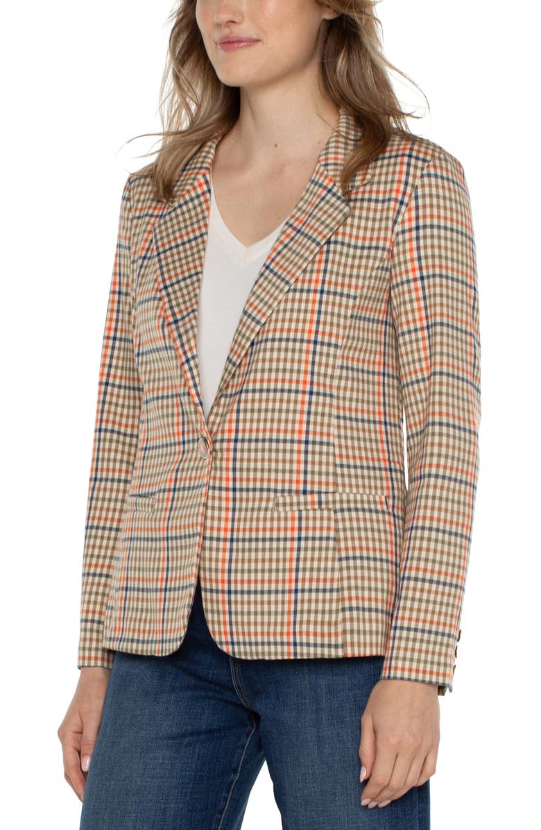 Liverpool Los Angeles Plaid Blazer, Alternate, color, 