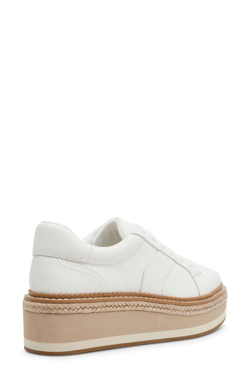Dolce Vita Dv By Bailey Espadrille Platform Sneaker In White Smooth