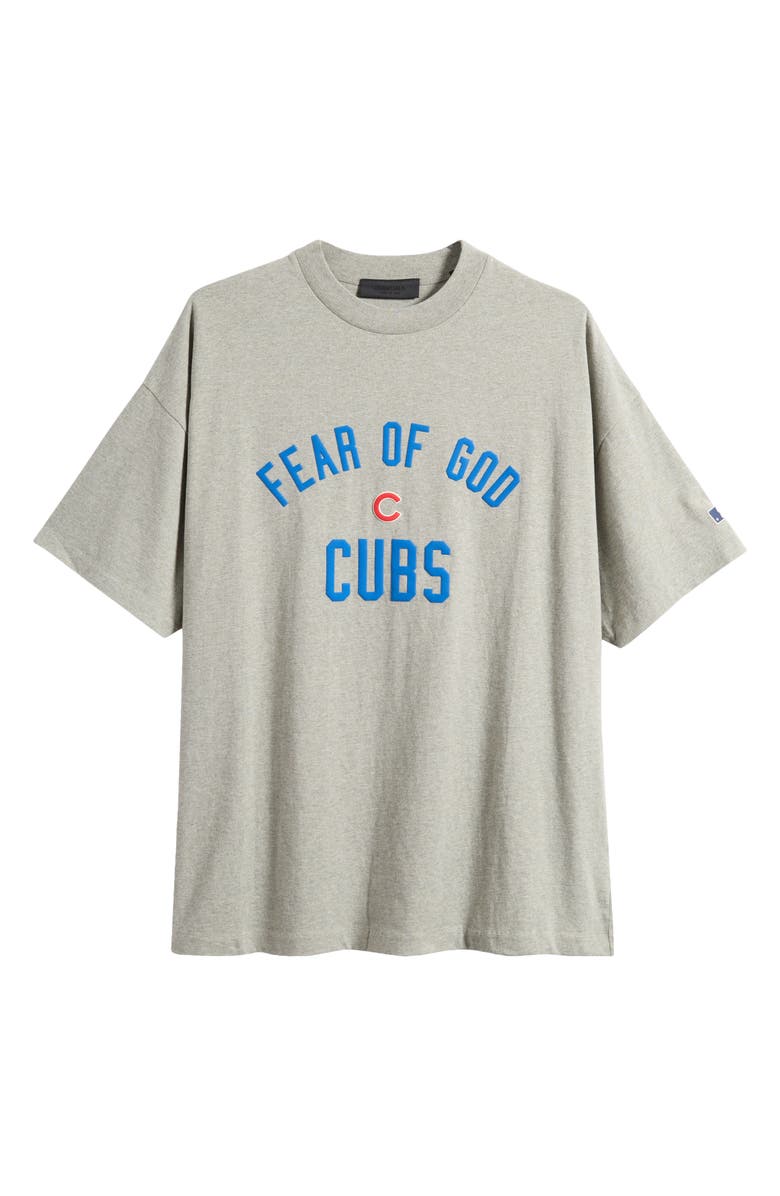 Fear of God Essentials MLB Cubs '90s Fit Cotton Graphic T-Shirt, Alternate, color, Warm Heather