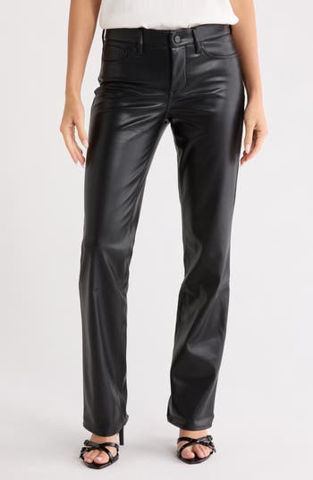 Nydj Sculpt-her™ Marilyn Straight Leg Faux Leather Pants In Black