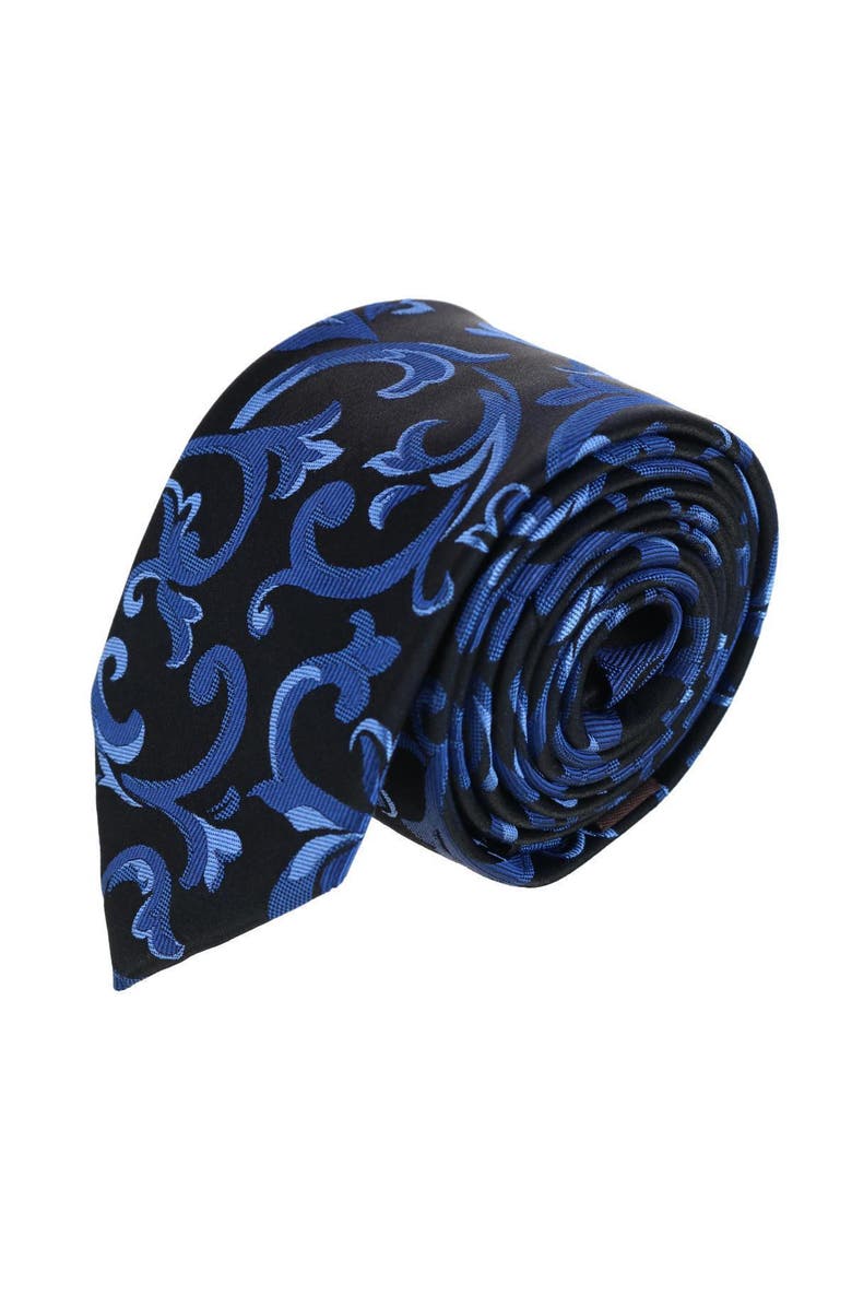 Trafalgar Big & Tall Christian the Romantic Brocade Silk Necktie, Main, color, Royal Blue
