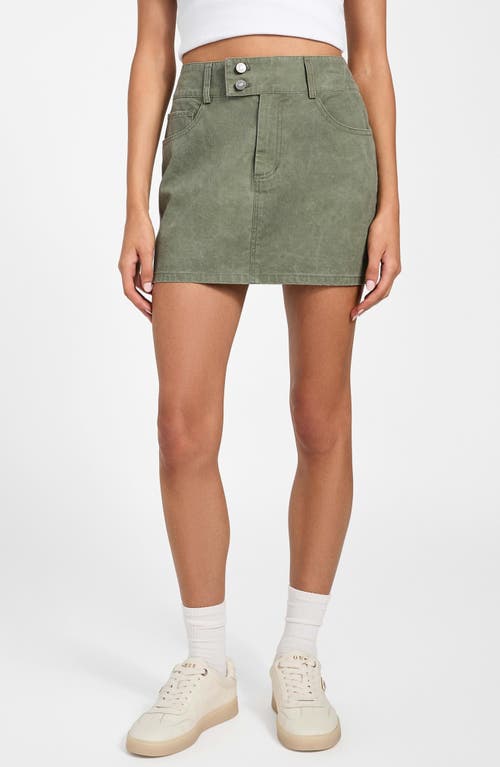 Guess Myles Denim Skirt In Green
