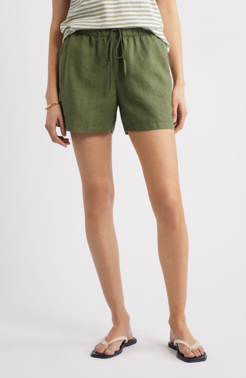 CASLONR CASLON(R) LINEN DRAWSTRING SHORTS 