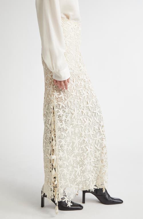 Totême Toteme Guipure Lace Maxi Skirt In White