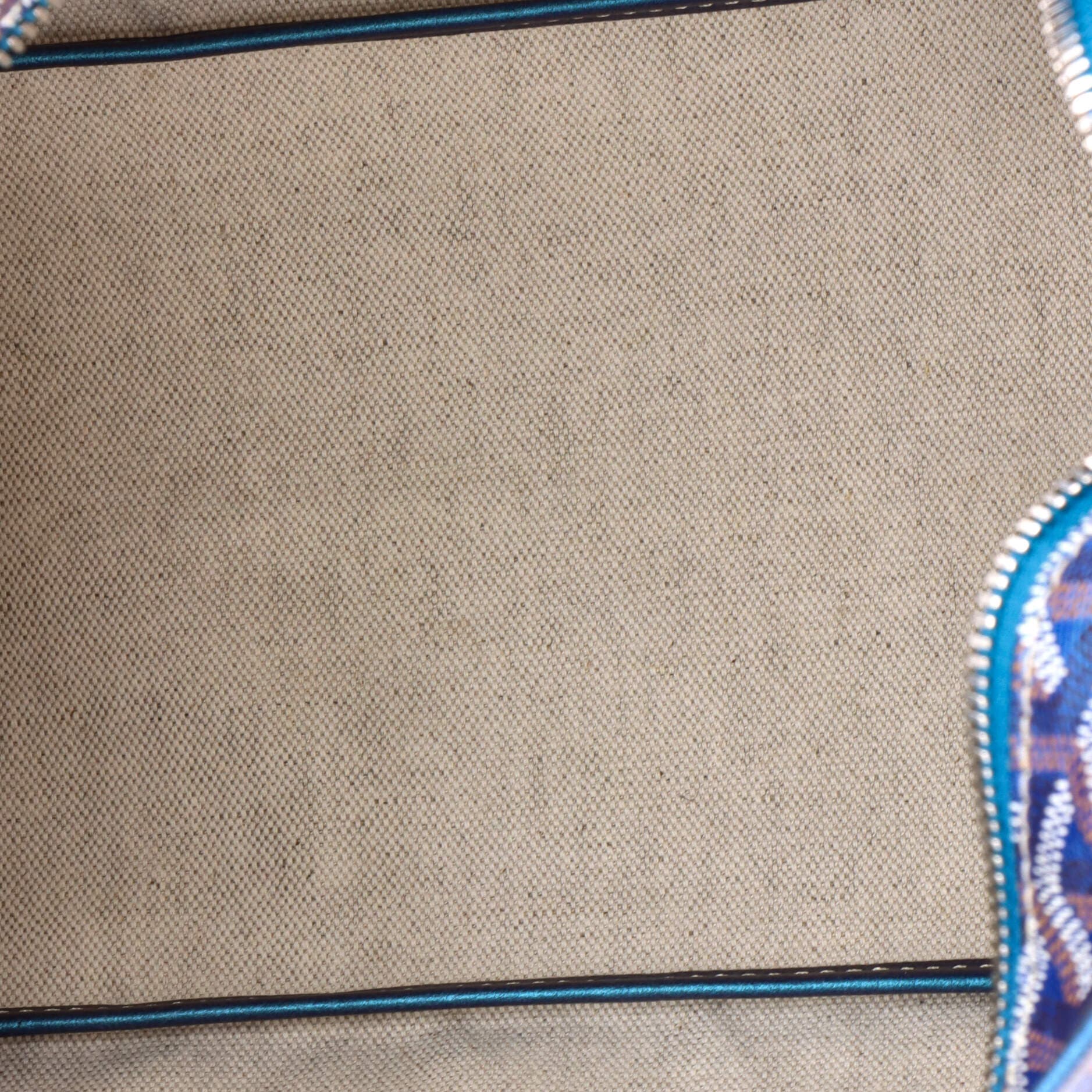 Pre-Owned Goyard Boheme Hobo Iridescent Coated Canvas, Alternate, color, Blue