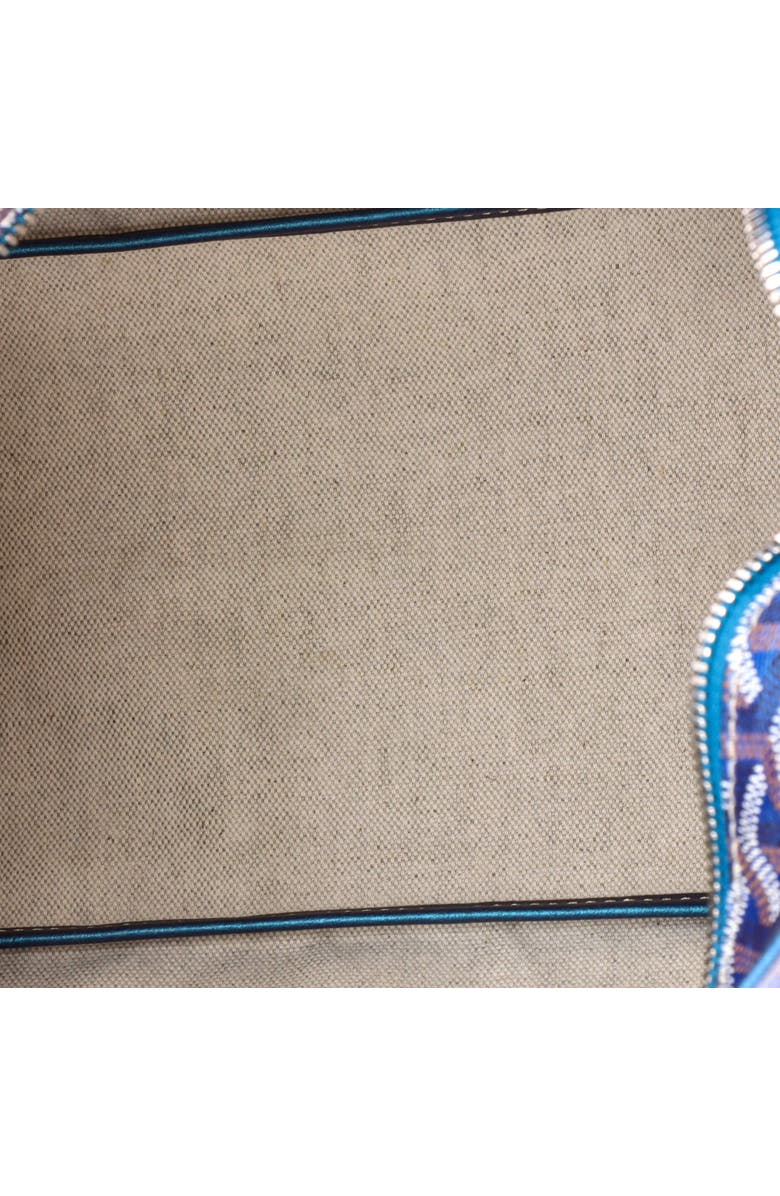 Pre-Owned Goyard Boheme Hobo Iridescent Coated Canvas, Alternate, color, Blue