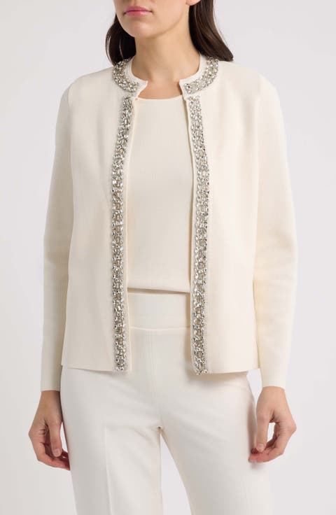 Rhinestone Embellished Cardigan