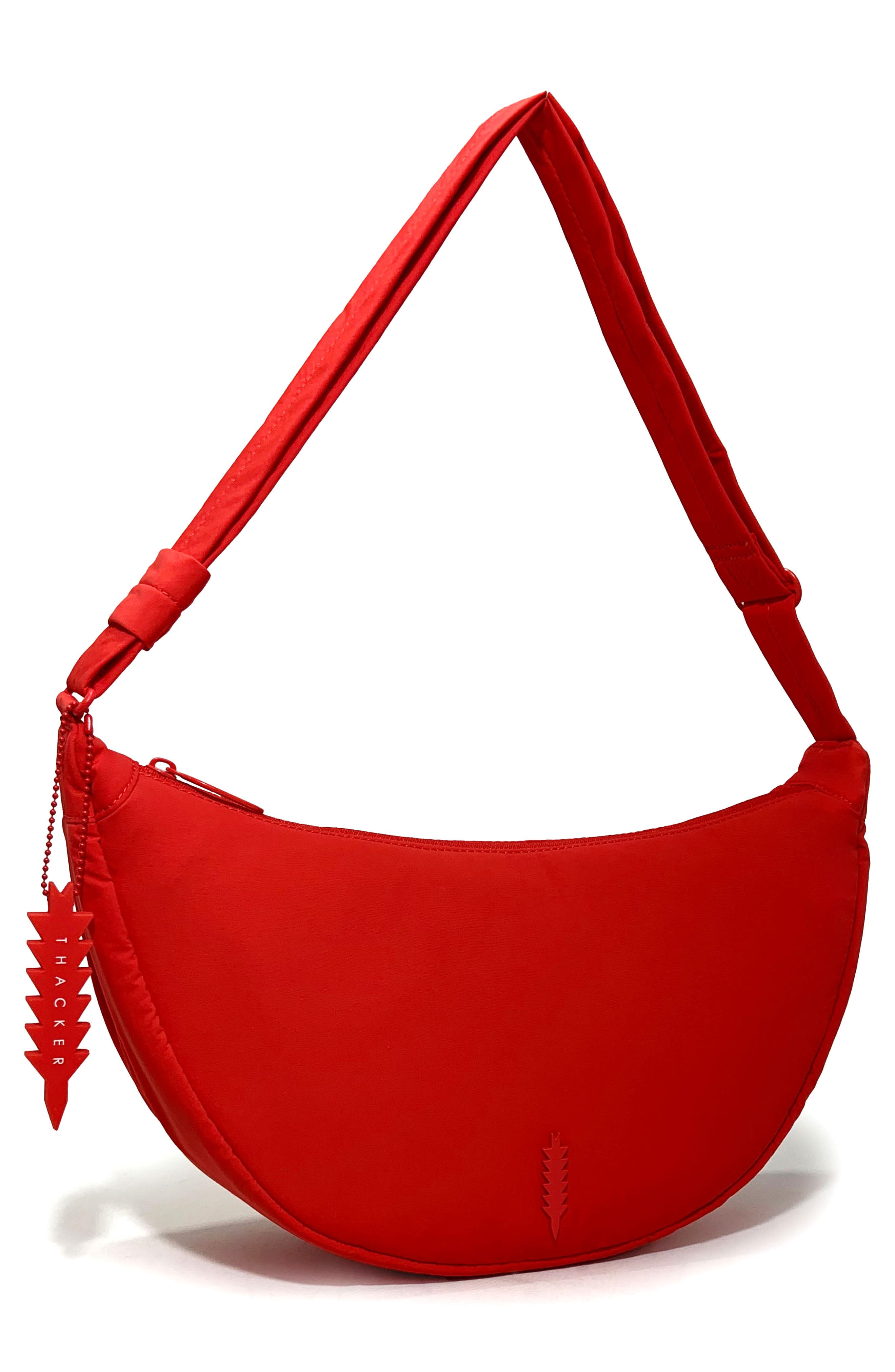 Cleo Large Crescent Crossbody Bag, Alternate, color, TOMATO